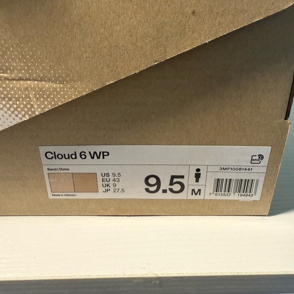 On Cloud 6 Waterproof Size 9.5 Men - Picture 12 of 13